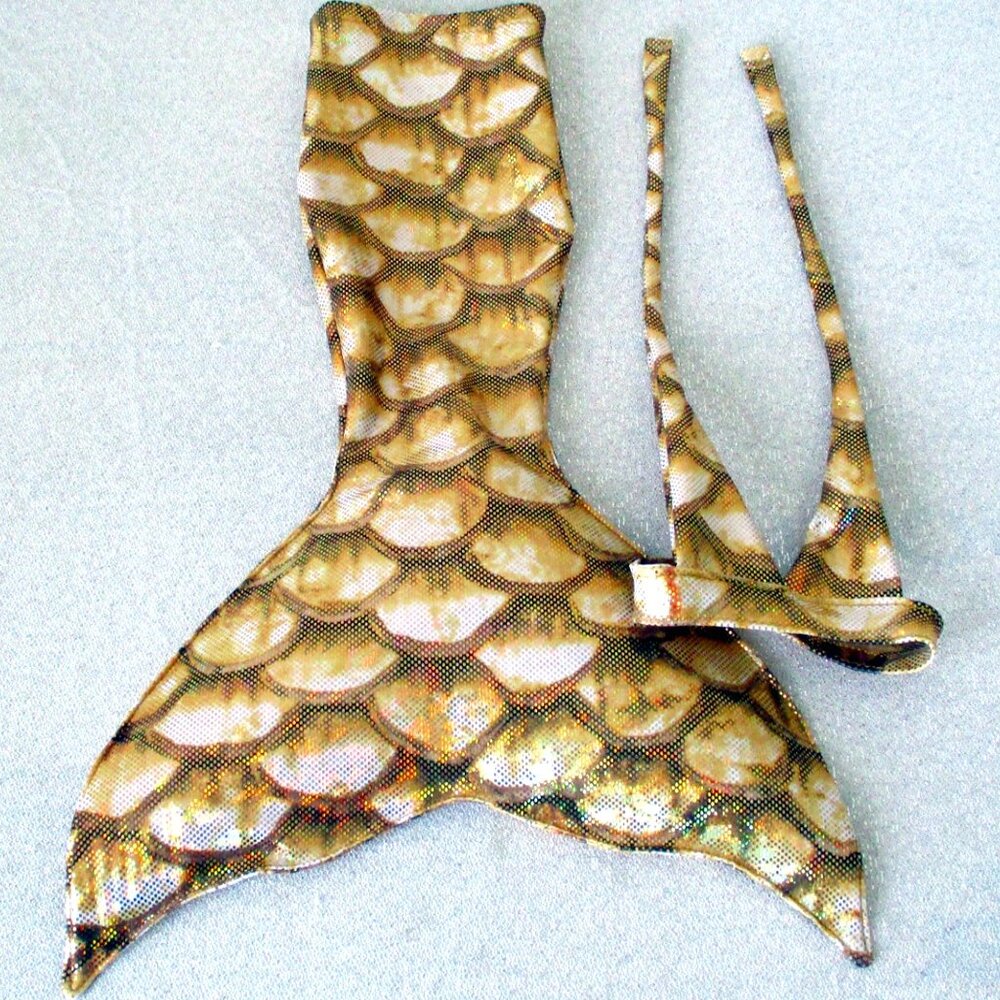 Mermaid Tails for the American Girl or any other 18” Doll - Gold Sparkles